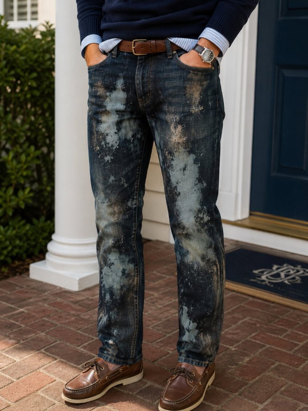 Rock & Republic Jeans Mens Size 31X34 Multi Colour DUCE Skinny Cut Fit Denim Y2K